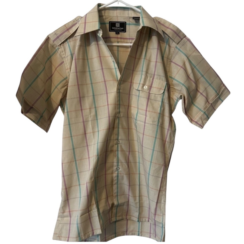 Vintage Givenchy‎ Men’s Short Sleeve Button Front Shirt Size 14 1/2